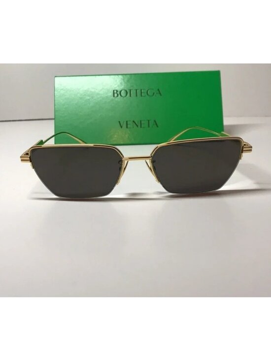 New Authentic Bottega Veneta Gold and Gray Sunglasses BV1107S 004 main image 4